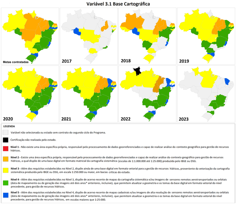 Situação da variável 3.1 Base Cartográfica