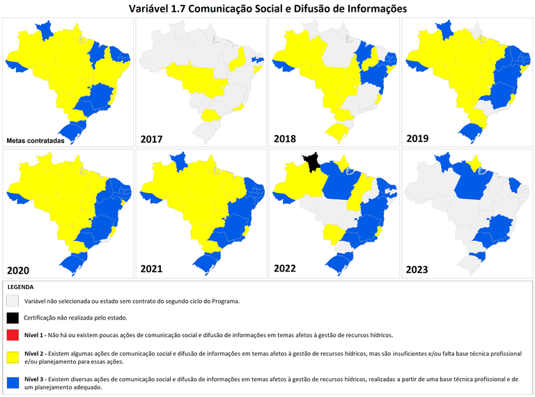 Situação da variável 1.7 - Comunicação Social e Difusão de Informações